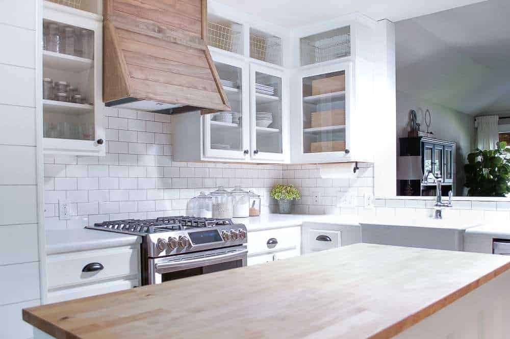 kitchen view of vent hood from opposite side