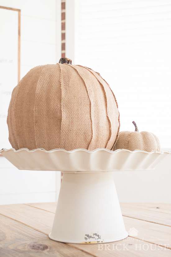 Cute & Easy Burlap Covered Pumpkin