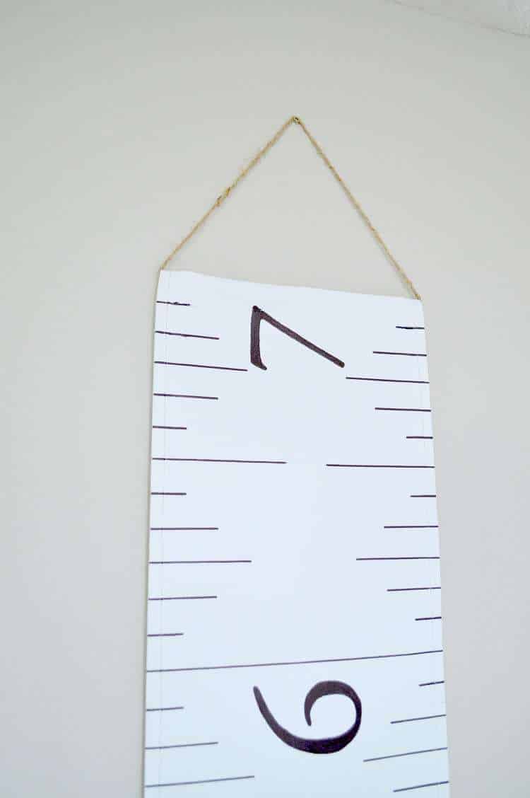 canvas growth chart / measuring tape growth chart