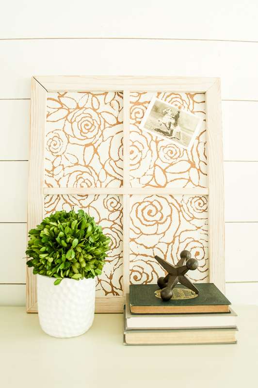 How to Make a Stenciled Framed Cork Board
