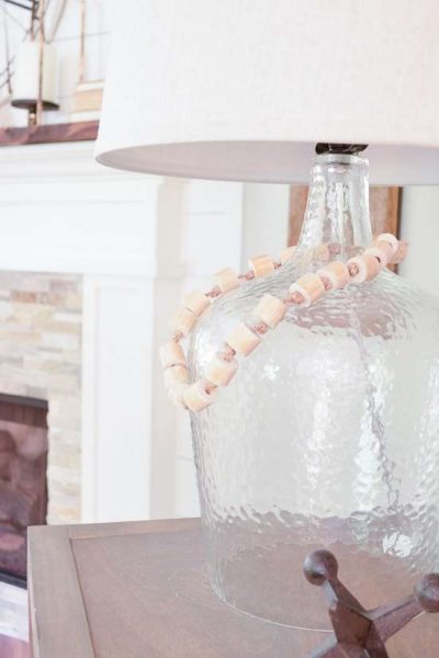diy wood bead garland / wood bead garland decor