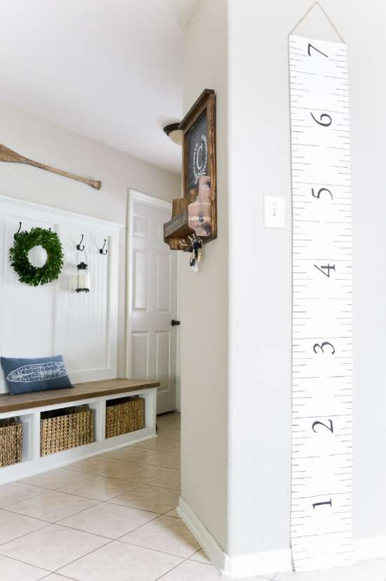 canvas growth chart / measuring tape growth chart