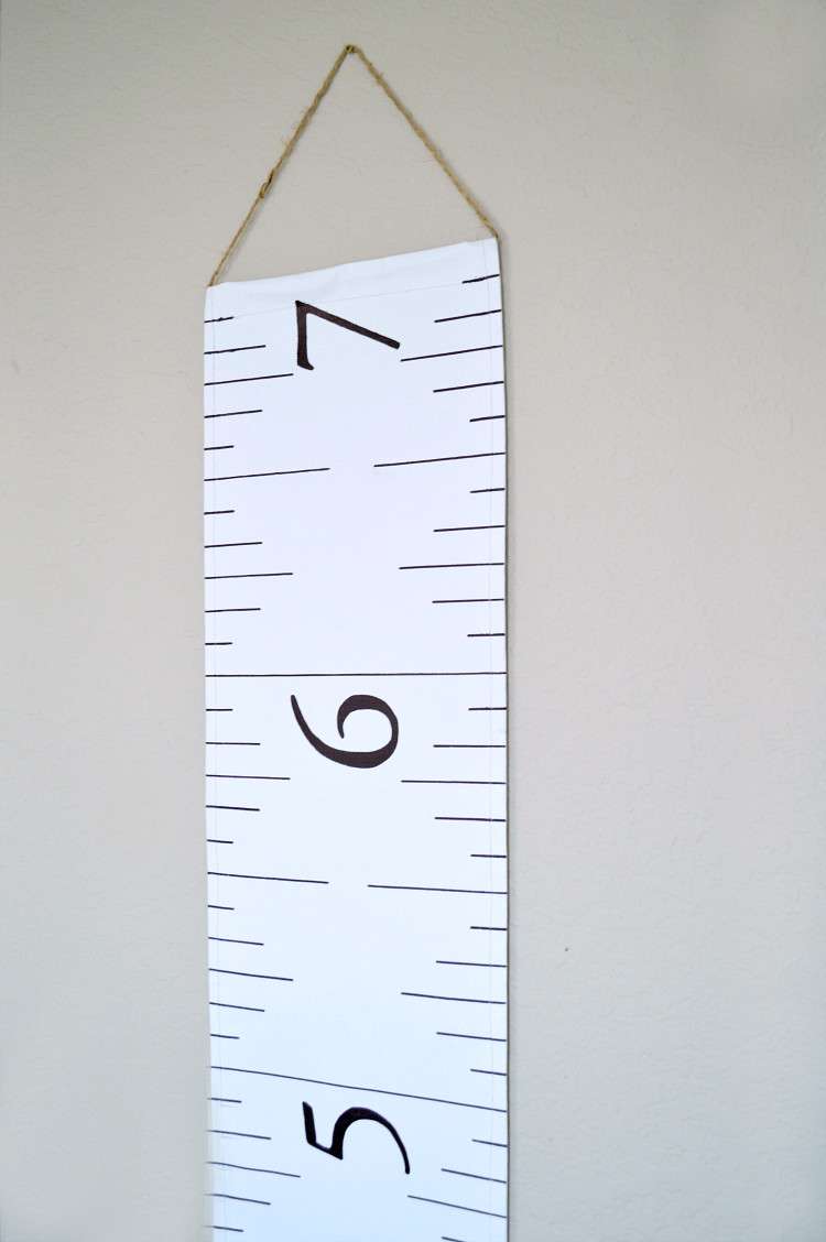 Canvas Measuring Tape Growth Chart