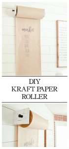 diy kraft paper roller / wall mounted kraft paper roll