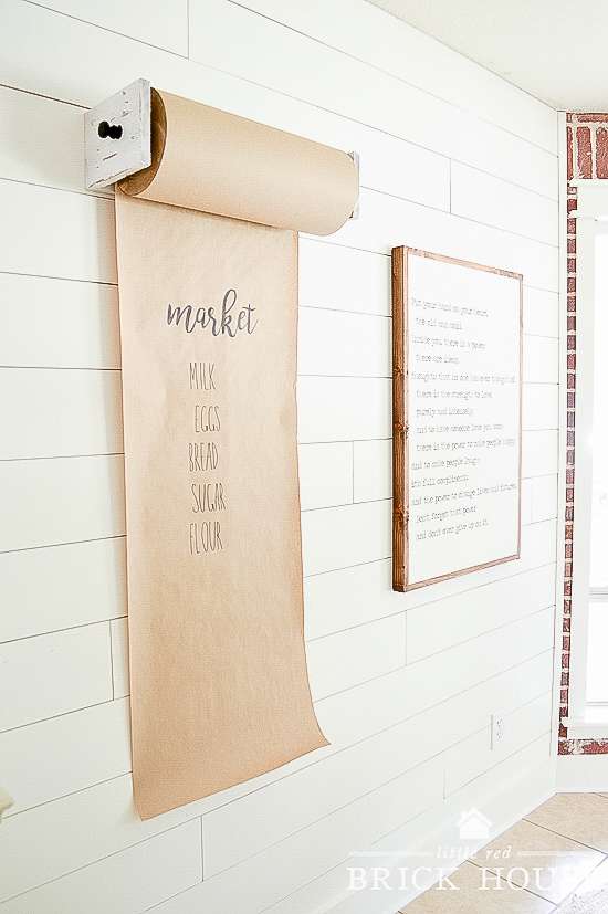 diy kraft paper roller / wall mounted kraft paper roll