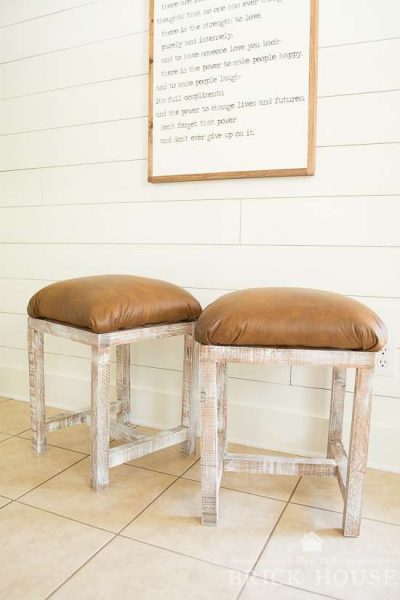diy leather footstools