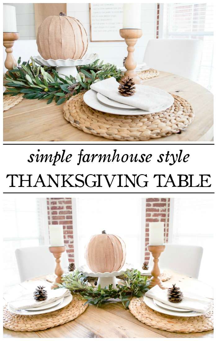 farmhouse thanksgiving tablescape / thanksgiving tablescape decorating