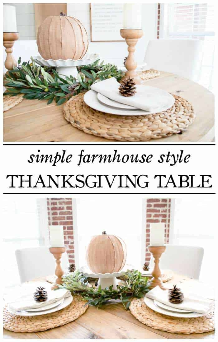 farmhouse thanksgiving tablescape / thanksgiving tablescape decorating