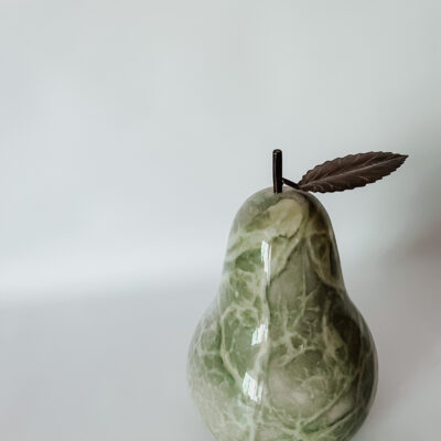 Hand Carved Alabaster Pear