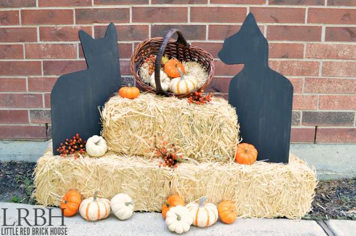 DIY Wooden Black Cat Halloween Decor