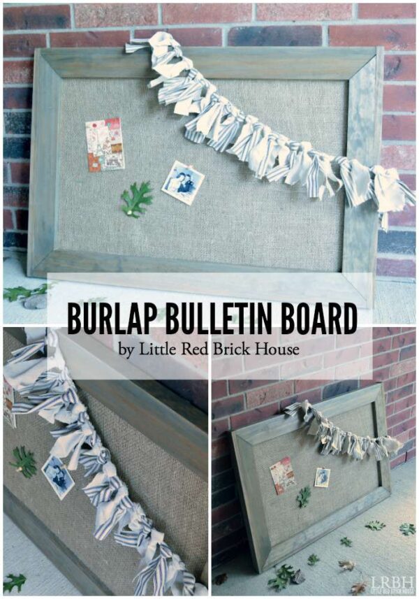 DIY Framed Burlap Bulletin Board - CYPRESS & SIENNA