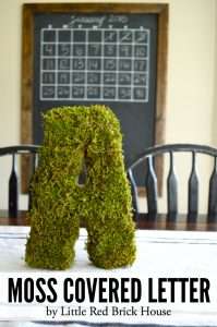 Moss Covered Letter | LITTLE RED BRICK HOUSE