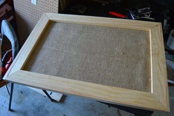 DIY Framed Burlap Bulletin Board - CYPRESS & SIENNA
