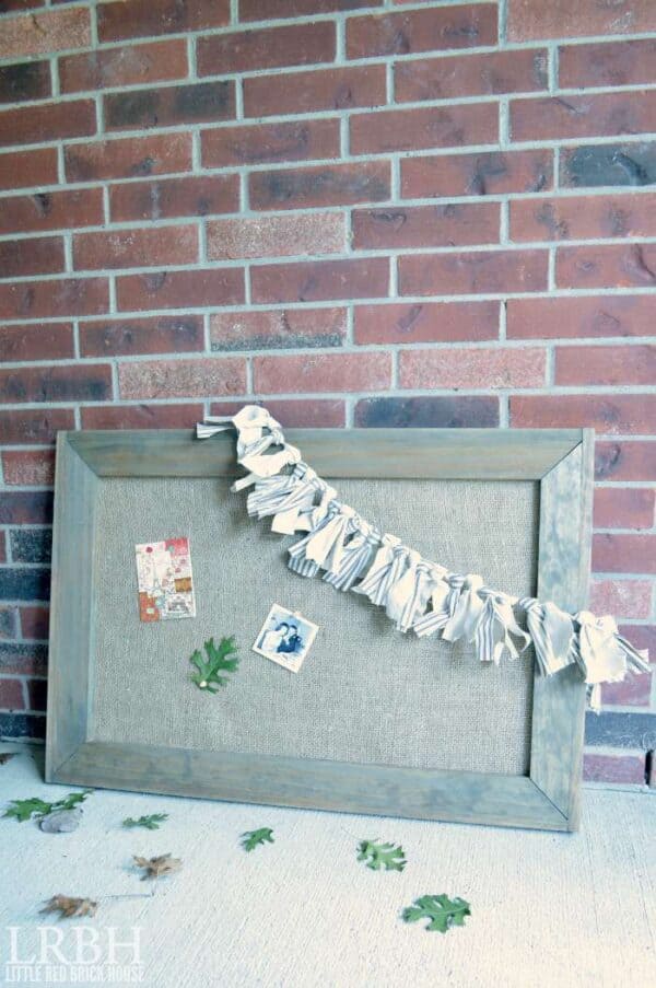 DIY Framed Burlap Bulletin Board - CYPRESS & SIENNA